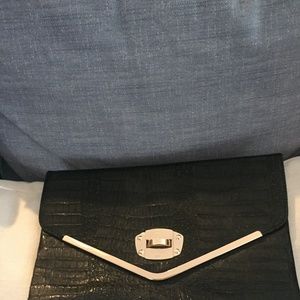 Black Croc clutch